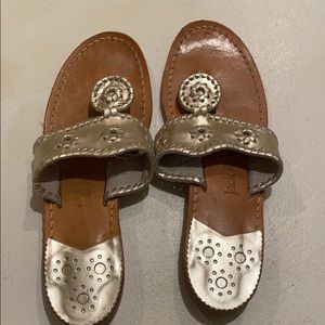 Jack Rogers platinum sandals